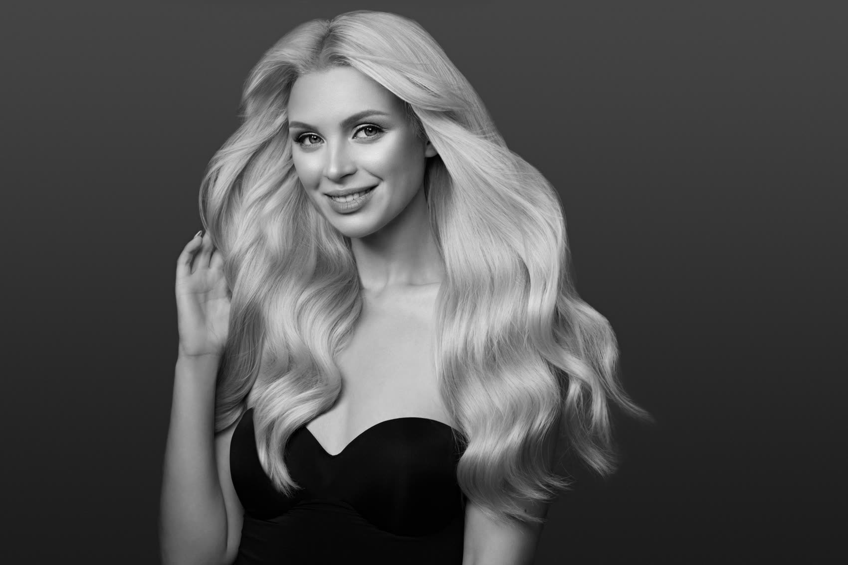 Melena elegante con ondas