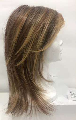 Peluca rubia con mechas